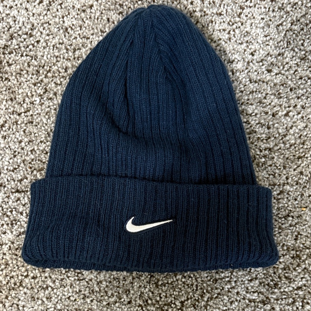 Nike Navy Blue Knit Beanie